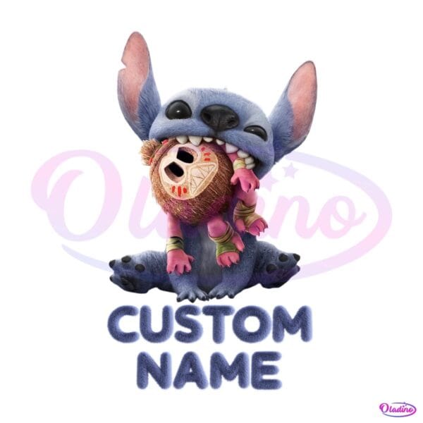 Disney Cute Stitch Custom Name PNG