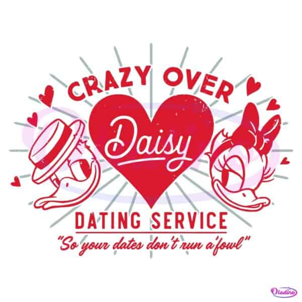 Donald And Daisy Duck Crazy Over Daisy Dating Service SVG