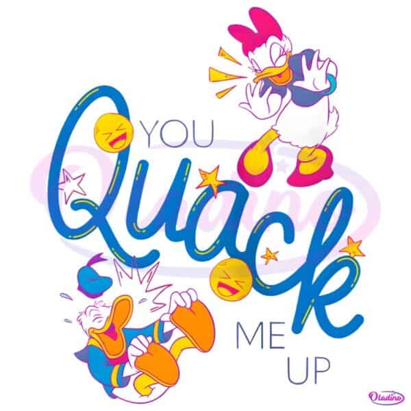 Donald And Daisy Duck You Quack Me Up Cartoon PNG