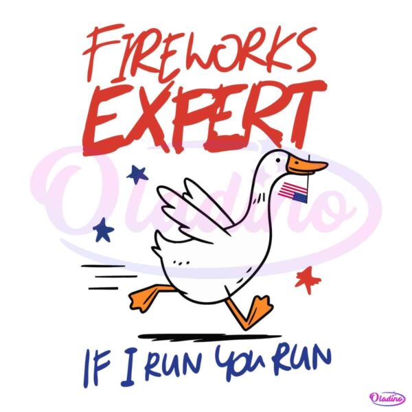 Fireworks Expert If I Run You Run Usa Goose PNG