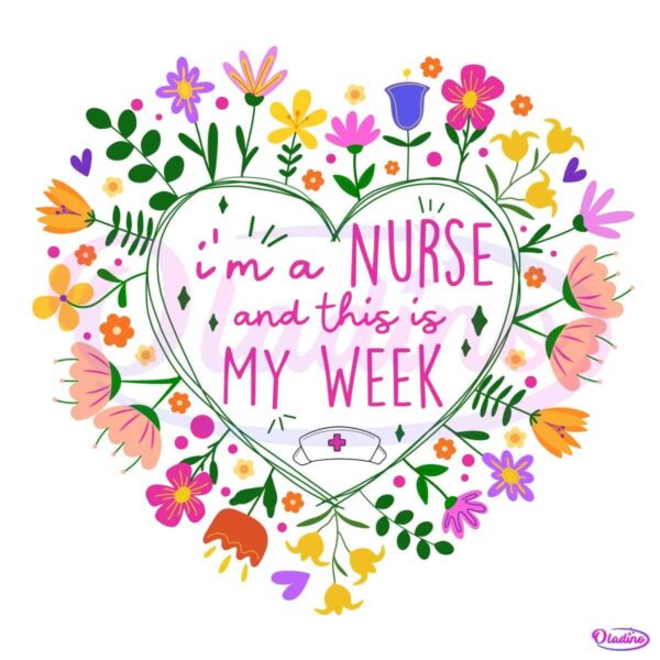 Floral Heart Nurse Life Happy Nurse Week 2025 PNG