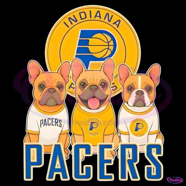 French Bulldog Indiana Pacers Nba Playoffs 2025 PNG