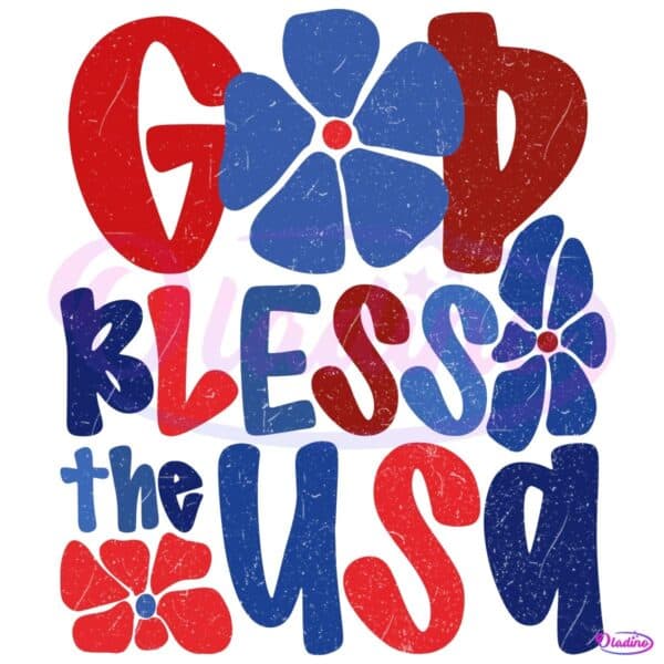 God Bless The Usa Retro Patriotic Independence Day PNG