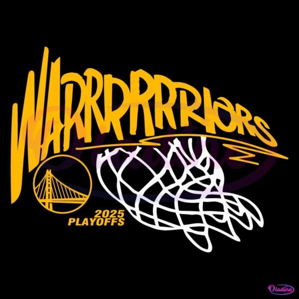 Golden State Warriors 2025 Nba Playoffs Swish SVG