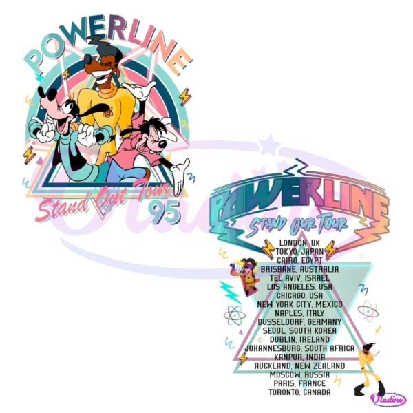 Goofy Movie Powerline Max Roxanne Disney World Tour PNG