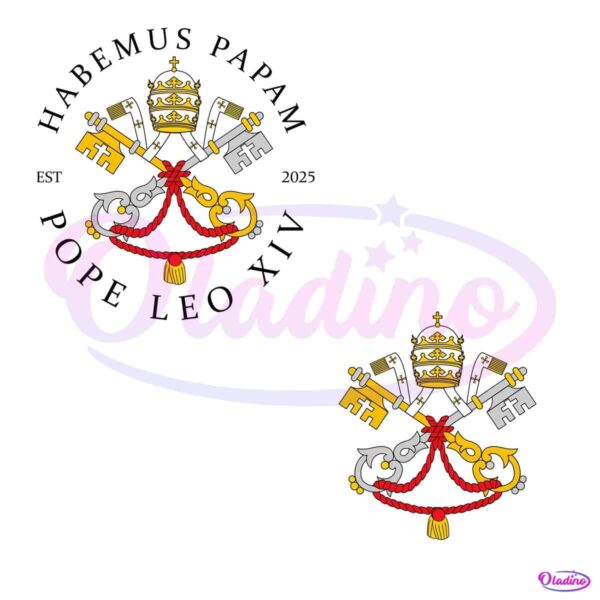 Habemus Papam Pope Leo Xiv 2025 Catholic Keys Of Heaven PNG