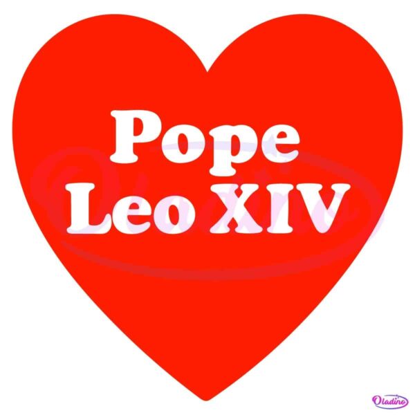 I Heart Love Pope Leo Xiv SVG