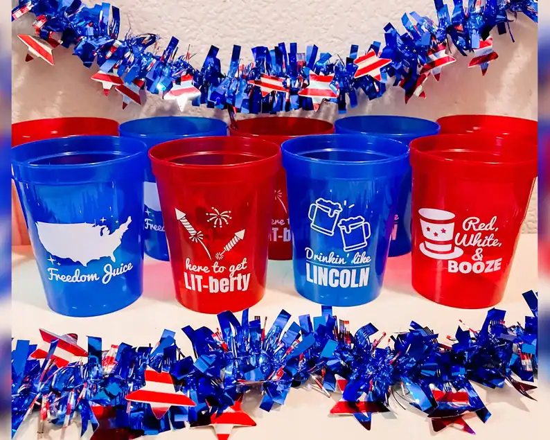 Cup tag SVG for Memorial Day