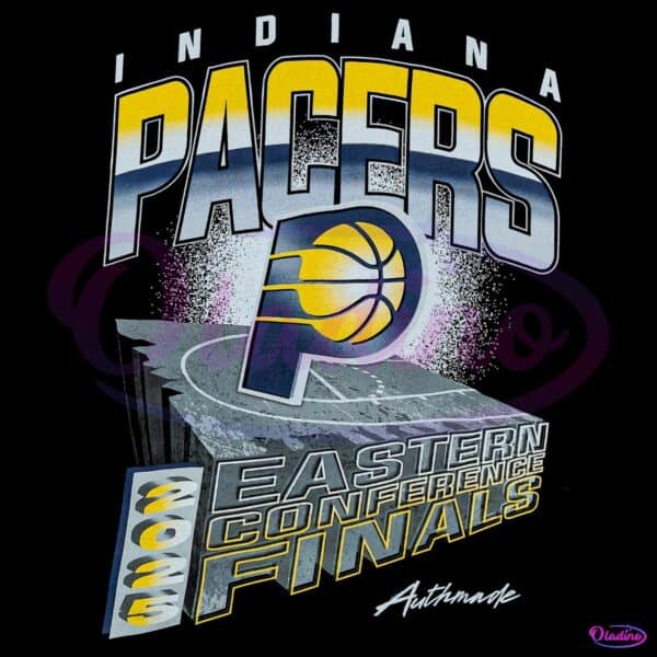 Indiana Pacers 2025 Eastern Conference Finals Concrete Court PNG