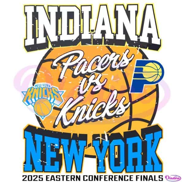 Indiana Pacers Vs New York Knicks 2025 Eastern Conference Finals Basketball PNG