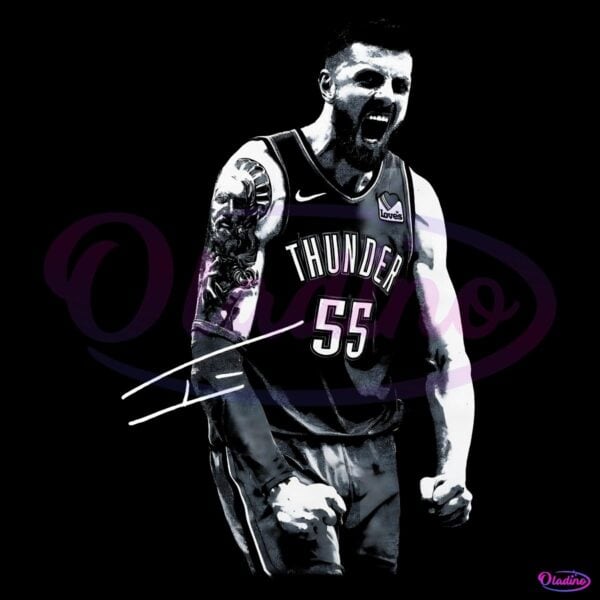 Isaiah Hartenstein Thunder Jersey Pose Oklahoma City Basketball PNG