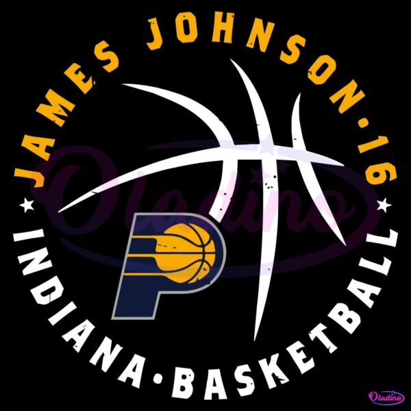 James Johnson Indiana Pacers Basketball Player Ball SVG