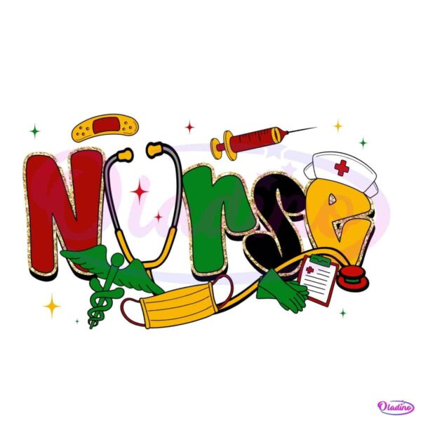 Juneteenth Nurse PNG, Black Nurse Pride PNG, Melanin Healthcare Worker PNG, African American Nurse PNG, Freedom Day PNG
