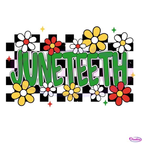 Juneteenth Retro Coquette Floral Daisy PNG