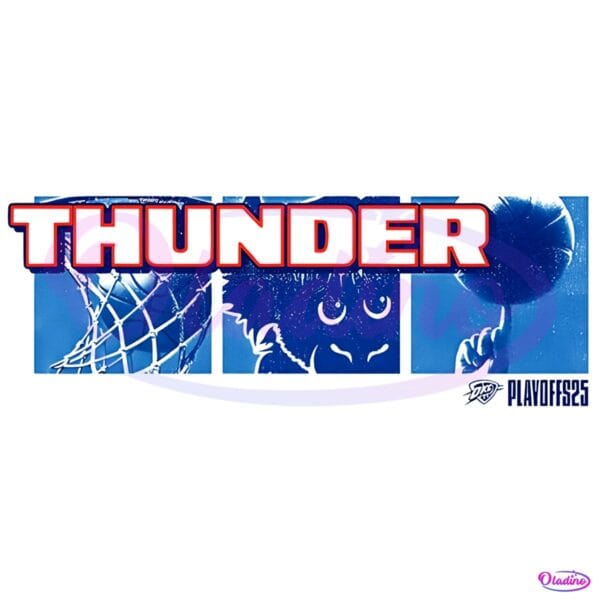 Ladies Oklahoma City Thunder 2025 Playoff Block PNG