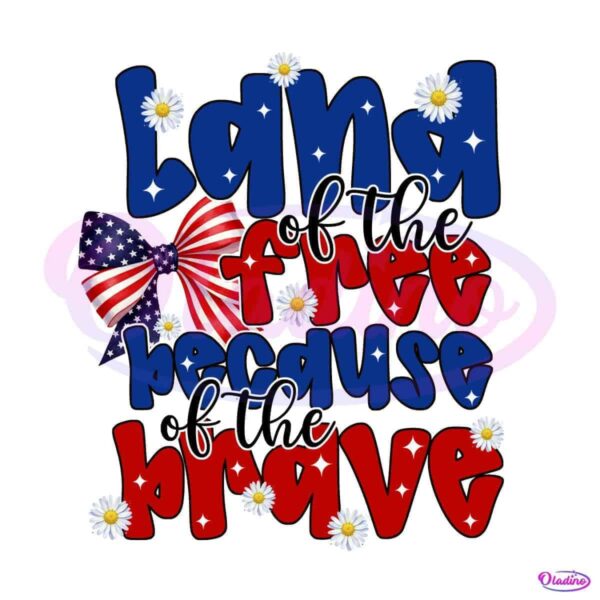 Land Of The Free Coquette Retro 4Th Of July Patriotic Usa PNG