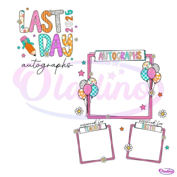 Last Day Autographs Senior School Graduation Memory PNG