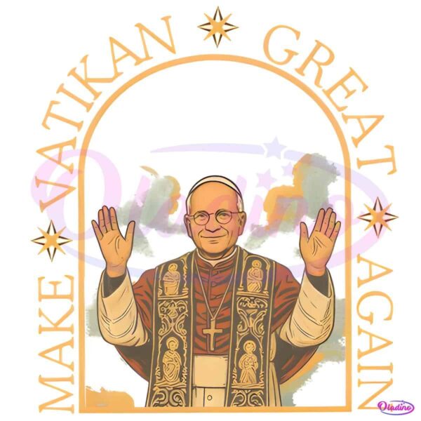 Leo Xiv Pope Make Vatikan Great Again PNG