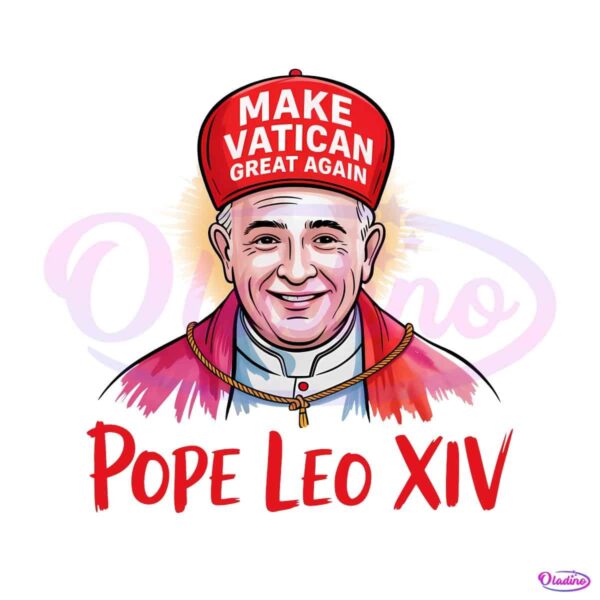 Make Vatican Great Again Pope Leo Xiv Cartoon Hat PNG