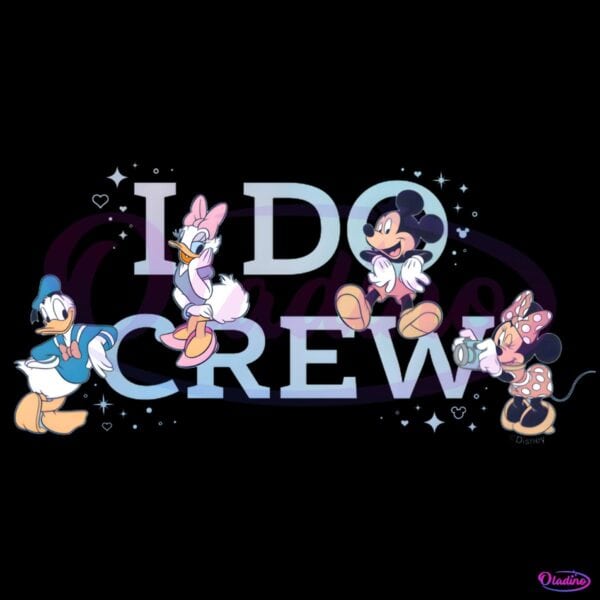 Mickey And Friends I Do Crew Wedding Party PNG
