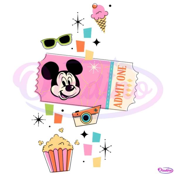 Mickey Mouse Disney Park Ticket PNG
