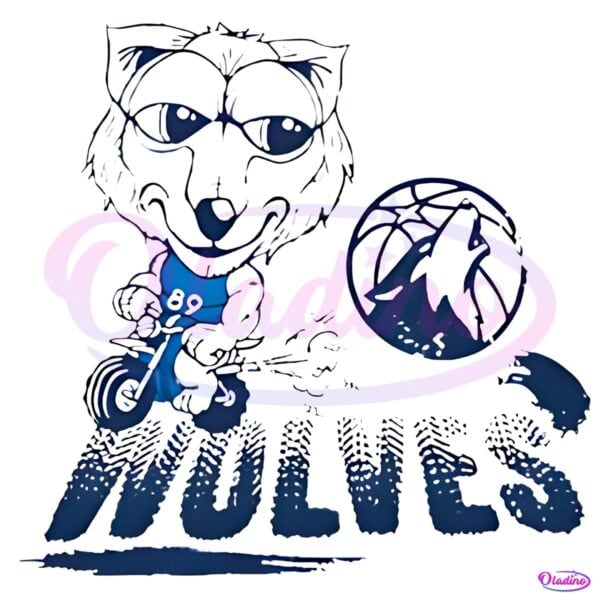 Minnesota Timberwolves Mascot Riding Motorbike PNG
