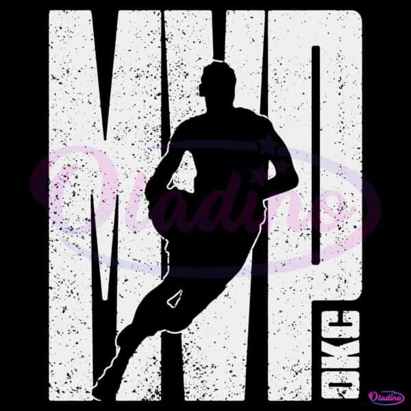 Mvp Okc Basketball Vintage Style Oklahoma City Thunder SVG