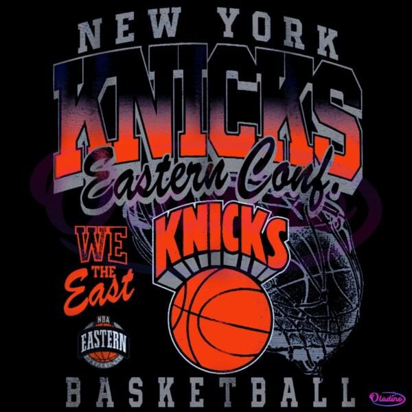 New York Knicks Eastern Conf 2025 Nba Playoffs Retro PNG