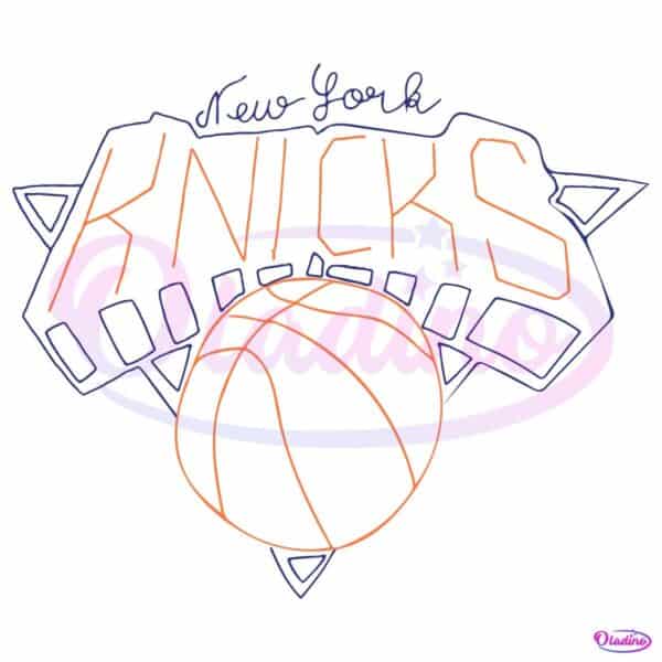 New York Knicks Maison Labiche Le Patureau Basketball Logo Line Art SVG