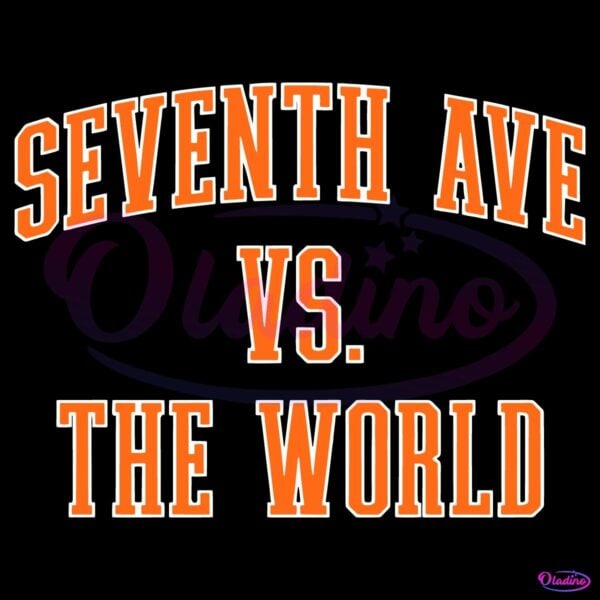New York Knicks Seventh Ave Vs The World SVG