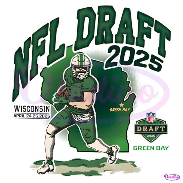 Nfl Draft 2025 Wisconsin Green Bay Map Football Player PNG