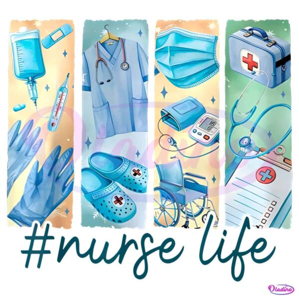 Nurse Life Rn Cna Brushstroke PNG Sublimation