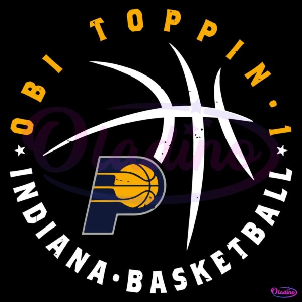 Obi Toppin Indiana Pacers Basketball Player Ball SVG