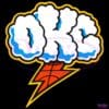 Okc Cloudy And Lightning Oklahoma City Thunder SVG