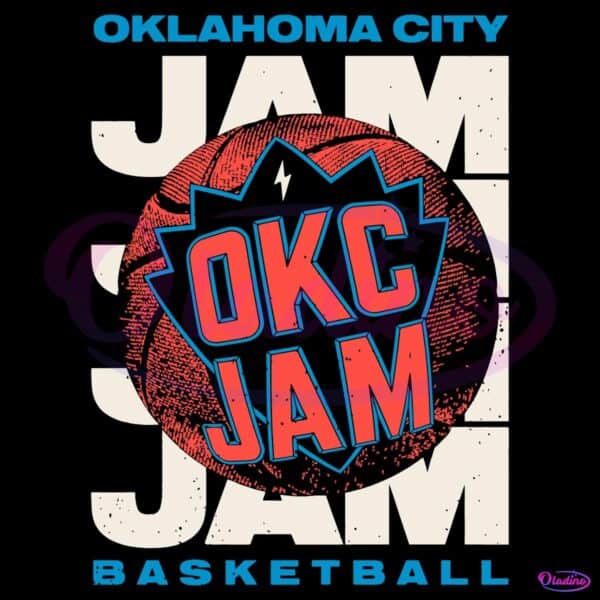 Okc Jam Retro Oklahoma City Basketball Hoop SVG
