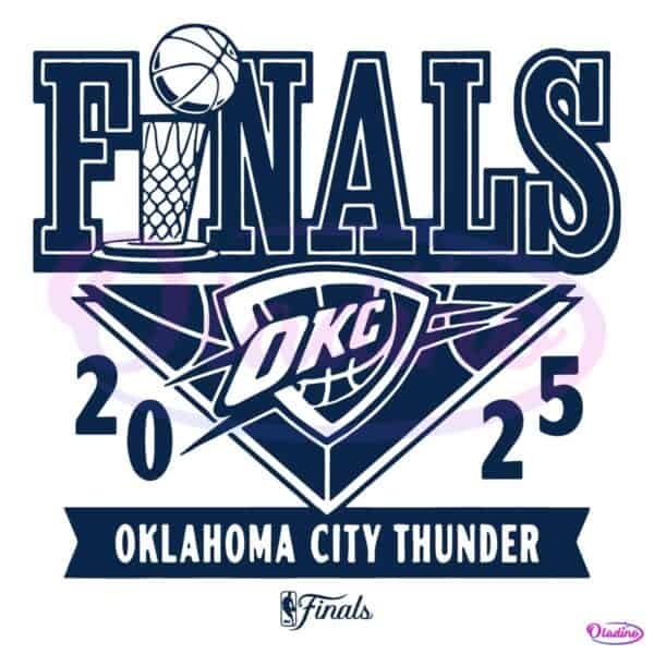 Oklahoma City Thunder 2025 Nba Finals Champions Logo SVG