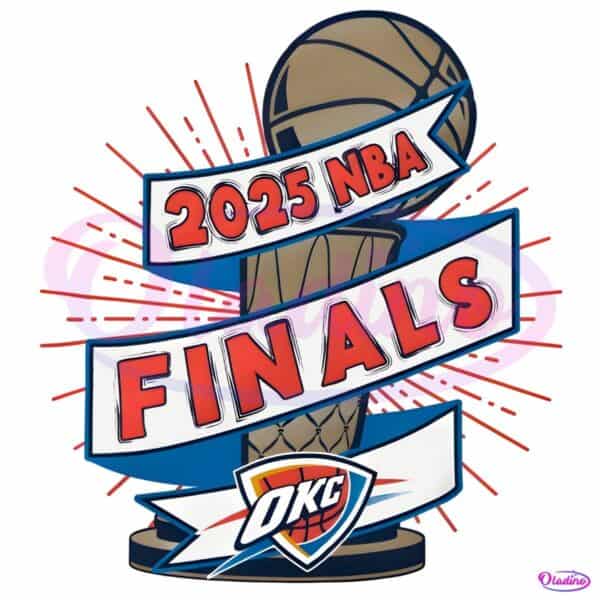 Oklahoma City Thunder 2025 Nba Finals Clutch Trophy PNG