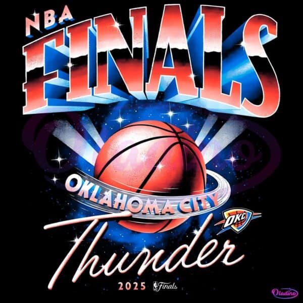 Oklahoma City Thunder 2025 Nba Finals Galaxy Basketball Graphic PNG