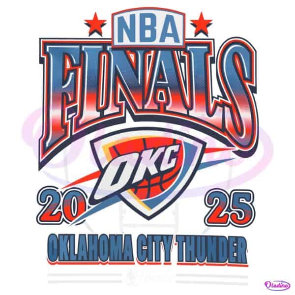 Oklahoma City Thunder 2025 Nba Finals Stars Arch Logo PNG