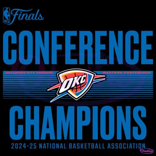 Oklahoma City Thunder 2025 Nba Western Conference Champions Finals SVG
