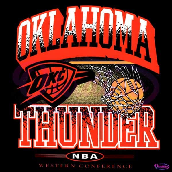 Oklahoma City Thunder City Edition Western Conference Slam Dunk PNG