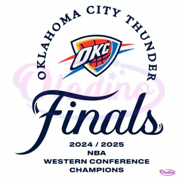 Oklahoma City Thunder Toddler Nba Finals 2025 Western Conference Champions SVG