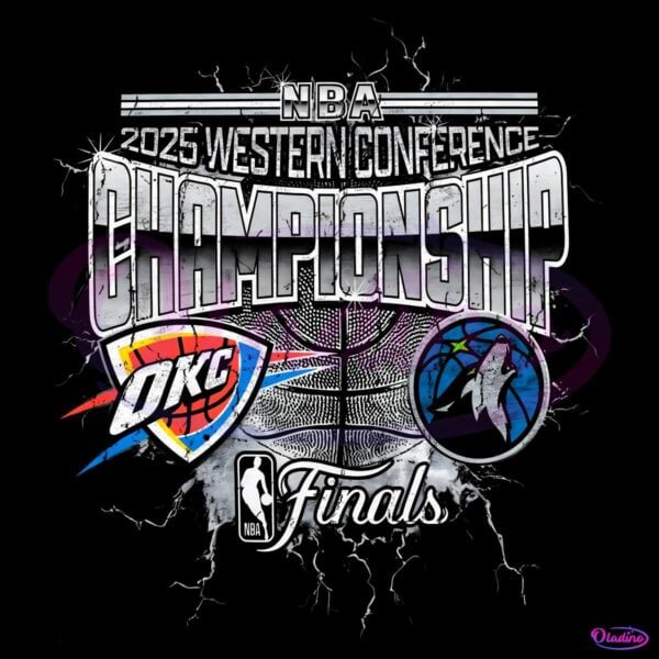 Oklahoma City Thunder Vs Minnesota Timberwolves 2025 Western Conference Finals Championship PNG