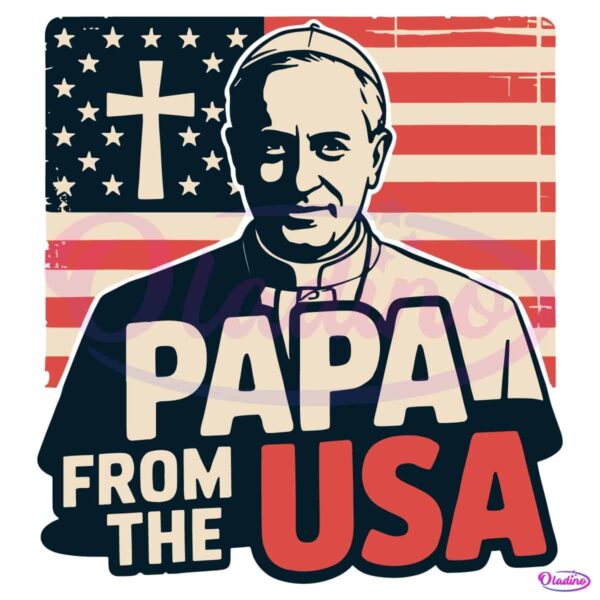 Papa From The Usa Christian New Pope Leo Xiv SVG