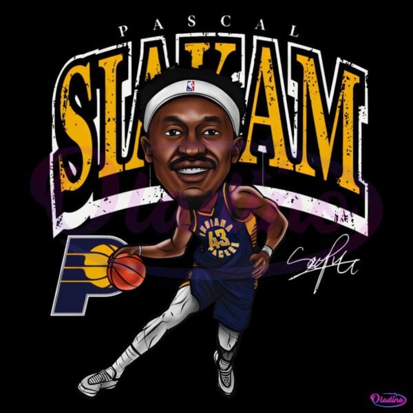 Pascal Siakam Indiana Pacers Basketball Cartoon PNG