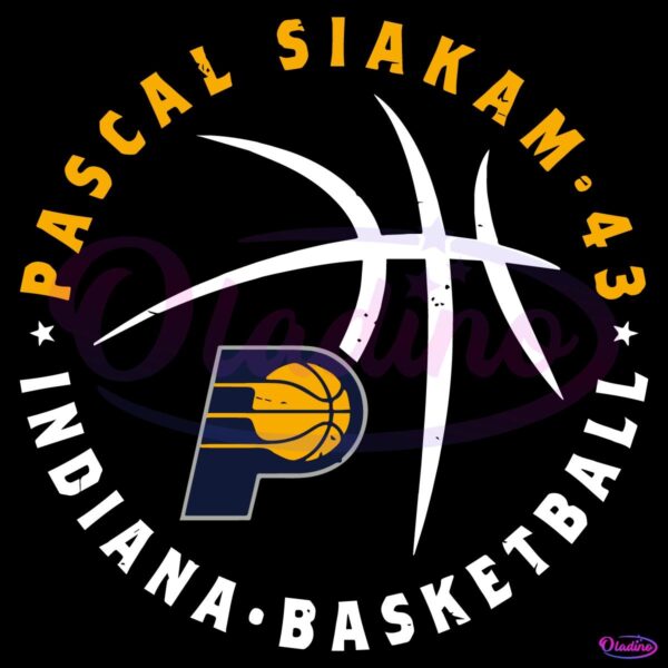 Pascal Siakam Indiana Pacers Basketball Player Ball SVG
