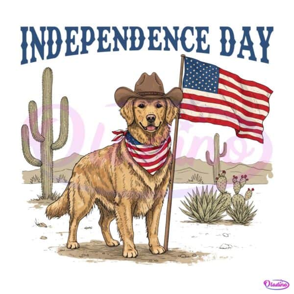 Patriotic Cowboy Dog Independence Day 4Th Of July PNG