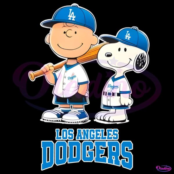 Peanuts Snoopy X Charlie Brown Los Angeles Dodgers PNG
