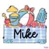 Personalized Summer Beach Name Plate Kids PNG