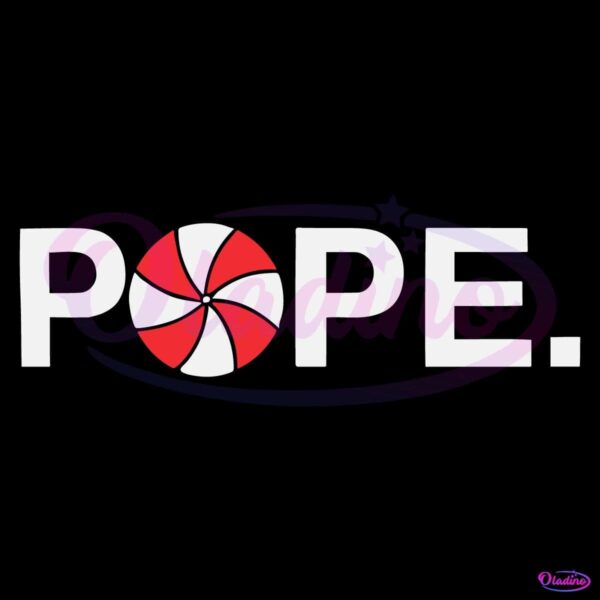 Pope Leo Xiv Pope Peppermint Swirl SVG